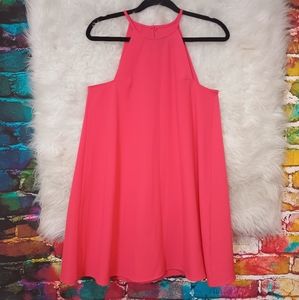 Soprano Coral Pink Sleeveless Halter Dress Size S